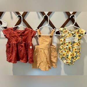 Baby girl bundle outfits dress 3 and 3-6 months